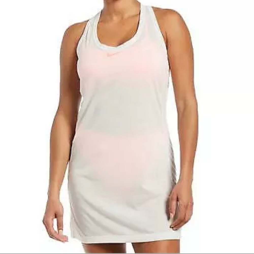 Nike WHITE Confetti Cover-up Racerback Dress S cottage chic boho mini dress